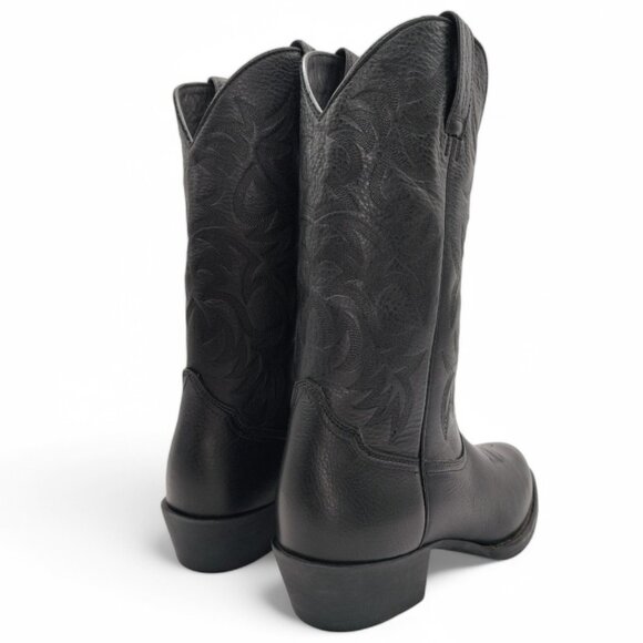 Ariat Men's Size 10.5 Black Deertan Leather Heritage R Toe Cowboy Western Boot - Picture 10 of 14